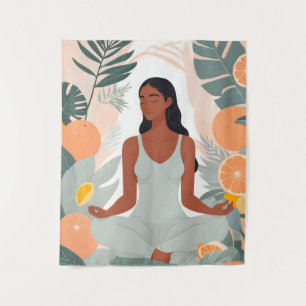 Citrus Meditation Wandteppich