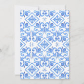 Citrus MediterranblueTiles Lemon Italien Wedding Einladung (Rückseite)