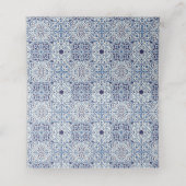 Citrus Mediterrane Kacheln Hochzeitsfeier Platzkar Platzkarte (Innenseite Aufgefaltet)