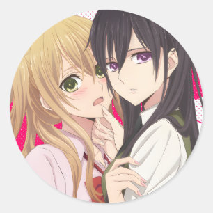 Citrus   Mei x Yuzu   Yuri Anime Manga   Runder Aufkleber