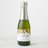 Citrus Mini Sparkling Weinmarken Bereit zum Pop Schaumweinetikett (Vorderseite)