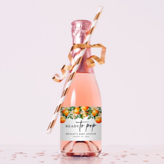 Citrus Mini Sparkling Weinmarken Bereit zum Pop Schaumweinetikett