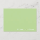Citrus Minimalistisch Green Wedding Details Begleitkarte (Rückseite)