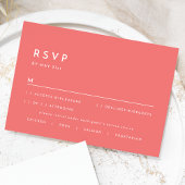 Citrus Minimalistisch Pink Wedding RSVP Response C