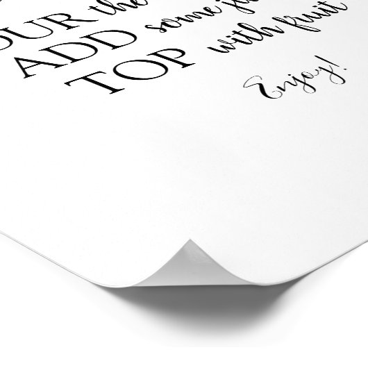 Citrus Momosa Bar Drink Sign Poster (Ecke)