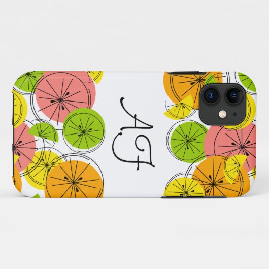 Citrus 'Monogram' iPhone Case (Rückseite (Horizontal))