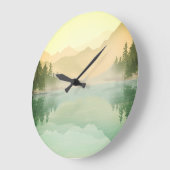 Citrus Mountains Forest Landschaft Große Wanduhr (Winkel)