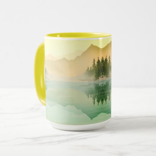 Citrus Mountains Forest Landschaft Tasse (Vorderseite Links)
