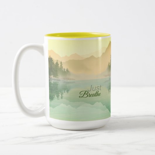 Citrus Mountains Forest Landschaft Zweifarbige Tasse (Links)