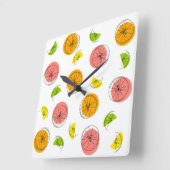 Citrus Multi clock Quadrat Quadratische Wanduhr (Winkel)