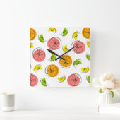 Citrus Multi clock Quadrat Quadratische Wanduhr (Zuhause)