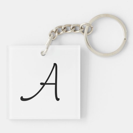 Citrus Multi Monogram Schlüsselanhänger Quadrat be (Rückseite)