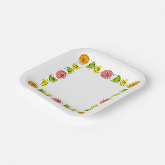 Citrus Multi Square Pappteller (Gewinkelt)
