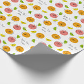 Citrus Multi Text Geschenkpapier (Ecke)