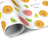 Citrus Multi Text Geschenkpapier (Rolleneckpunkt)