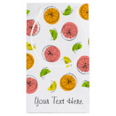 Citrus Multi Text Geschenktasche klein Kleine Geschenktüte (Rückseite)