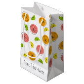 Citrus Multi Text Geschenktasche klein Kleine Geschenktüte (Vorderseite Schrägansicht)