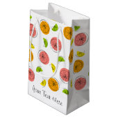 Citrus Multi Text Geschenktasche klein Kleine Geschenktüte (Rückseite Schrägansicht)
