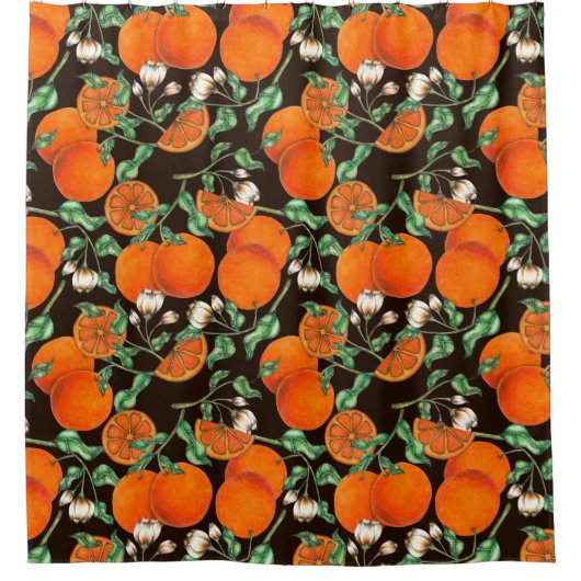 Citrus Muster Duschvorhang (Vorderseite)