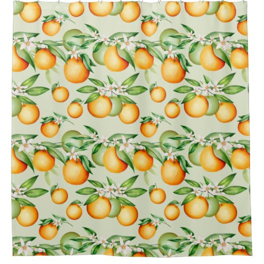 Citrus Muster Duschvorhang (Vorderseite)