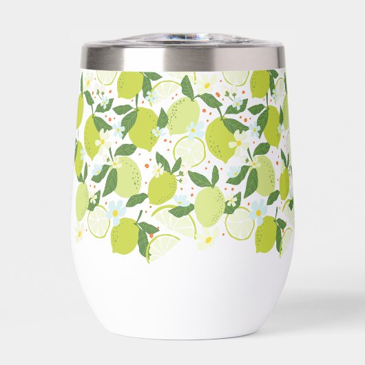Citrus Muster Edelstahl Wine Tumbler (Vorderseite)