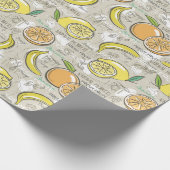 Citrus Muster Geschenkpapier (Ecke)