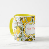 Citrus Muster Tasse (Vorderseite Links)