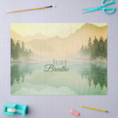 Citrus N Green Mountains Forest Landscape Akzent Seidenpapier (Basteln)