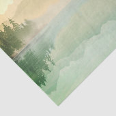 Citrus N Green Mountains Forest Landschaft Seidenpapier (Ausschnitt)