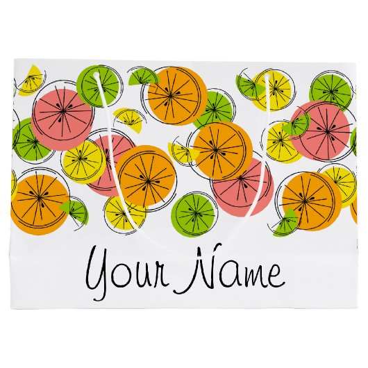 Citrus Name Geschenktasche groß Große Geschenktüte (Rückseite)