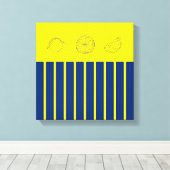 Citrus Navy Kitchen Themed Poster Leinwanddruck (Insitu (Holzboden))