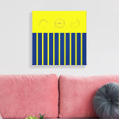 Citrus Navy Kitchen Themed Poster Leinwanddruck (Insitu (Wohnzimmer))