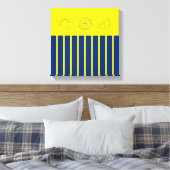 Citrus Navy Kitchen Themed Poster Leinwanddruck (Insitu (Schlafzimmer))