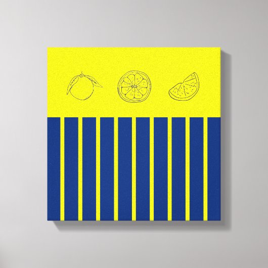 Citrus Navy Kitchen Themed Poster Leinwanddruck (Vorderseite)