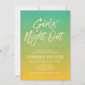 Citrus Ombre Bachelorette Girls' Night Out Einladu Einladung (Vorderseite)