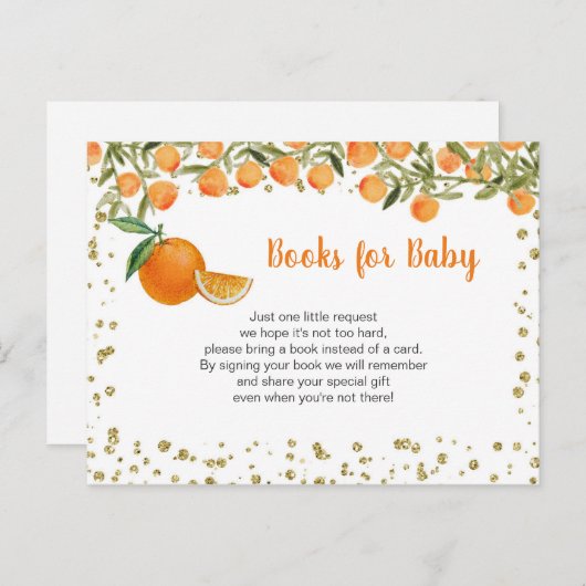 Citrus Orange Baby Books Insert Card Postkarte (Vorne/Hinten)