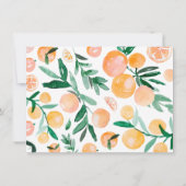 Citrus Orange Baby Dusche Danke Foto (Rückseite)