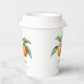 Citrus Orange Baby Dusche Pappbecher (Rechts)