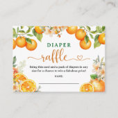 Citrus Orange Baby Duwer Diaper Umschließung Begleitkarte (Vorderseite)