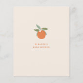 Citrus Orange Baby Shower Ratschläge für Eltern-Ka (Rückseite)