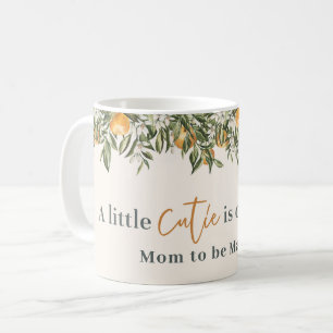 Citrus, orange + Blüte kleine Süsse Babydusche Kaffeetasse