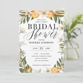 Citrus orange Blüte virtuelles Brautparty Party (Stehend Vorderseite)