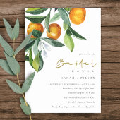 Citrus Orange Botanical Boho Brautparty Einladung