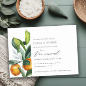 Citrus Orange Botanical Boho Vow Renewal Einladung
