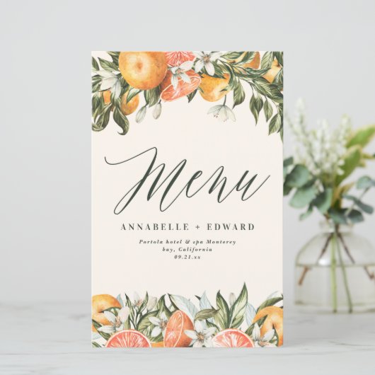 Citrus orange botanische moderne rustikale (Stehend Vorderseite)