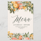 Citrus orange botanische moderne rustikale (Vorne/Hinten)