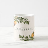 Citrus orange botanische moderne rustikale persona kaffeetasse (Mittel)
