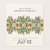 Citrus orange botanische moderne rustikale Platzka (Außenseite Aufgefaltet)