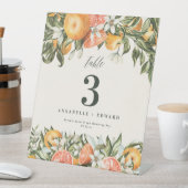 Citrus orange botanische moderne rustikale Tischnu Sockelschild (In Situ)