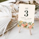 Citrus orange botanische moderne rustikale Tischnu Tischnummer<br><div class="desc">Citrus orange botanische moderne rustikale Hochzeitsdesign Tischnummer Design. Teil einer modernen Sammlung.</div>